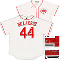 Cincinnati Reds Elly De La Cruz Autographed White Nike Jersey Size XL "Cycle 6/23/23" Beckett BAS Witness