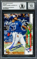 Vladimir Guerrero Jr. Autographed 2020 Topps Holiday Card #HW49 Toronto Blue Jays Auto Grade Gem Mint 10 Beckett BAS