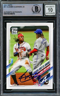 Vladimir Guerrero Jr. Autographed 2021 Topps Card #61 Toronto Blue Jays Auto Grade Gem Mint 10 Beckett BAS
