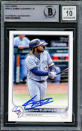 Vladimir Guerrero Jr. Autographed 2022 Topps Card #300 Toronto Blue Jays Auto Grade Gem Mint 10 Beckett BAS