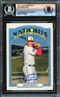 Juan Soto Autographed 2021 Topps Heritage Card #35 New York Yankees Beckett BAS #16177838