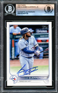 Vladimir Guerrero Jr. Autographed 2022 Topps Card #300 Toronto Blue Jays Beckett BAS #16340739
