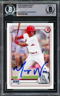Masyn Winn Autographed 2020 Bowman Draft Rookie Card #BD59 St. Louis Cardinals (Smudged) Beckett BAS #16267598