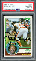 Tony Gwynn Autographed 1983 Topps Rookie Card #482 San Diego Padres PSA 8 Auto Grade Mint 9 PSA/DNA #82878053