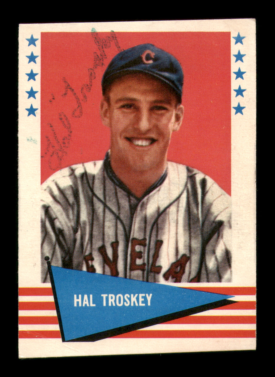 Hal Trosky Autographed 1961 Fleer Card #145 Cleveland Indians
