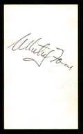 Whitey Ford Autographed 3x5 Index Card New York Yankees