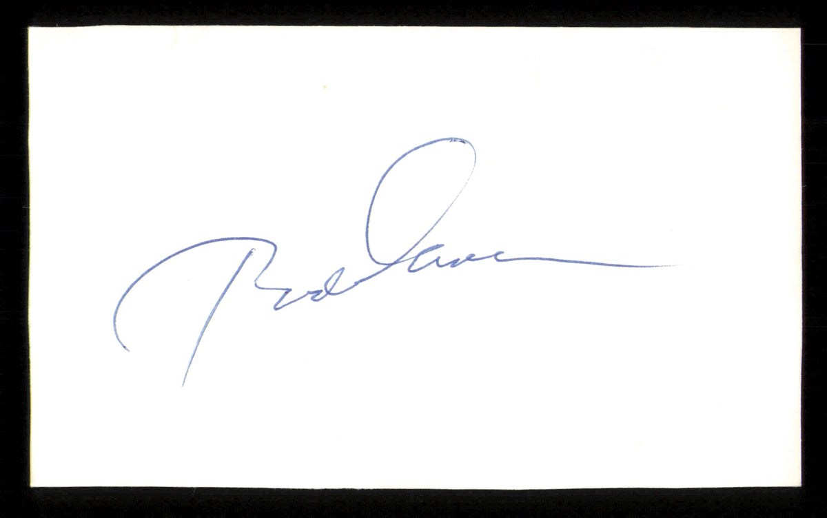 Rod Carew Autographed 3x5 Index Card Minnesota Twins Glued To 3x5 Photo