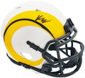 Kyren Williams Autographed Los Angeles Rams Lunar Eclipse White Speed Mini Helmet Beckett BAS Witness