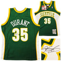 Seattle Supersonics Kevin Durant Autographed Green Authentic Mitchell & Ness Swingman 2007-08 Jersey Size L Beckett BAS QR Stock #212190
