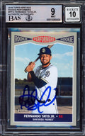Fernando Tatis Jr. Autographed 2019 Topps Heritage Rookie Performers Rookie Card #RP-12 San Diego Padres BGS 9 Auto Grade Gem Mint 10 Beckett BAS #15350430