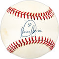 Oscar Azocar Autographed Official AL Baseball New York Yankees, San Diego Padres Beckett BAS QR #BL93627
