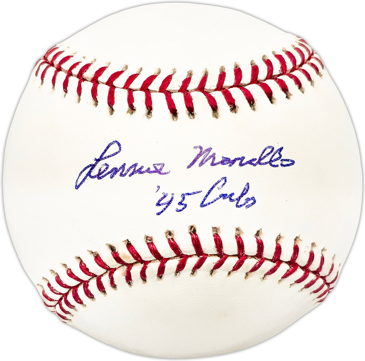 Lennie Merullo Autographed Official MLB Baseball Chicago Cubs "45 Cubs" Beckett BAS QR #BL93635