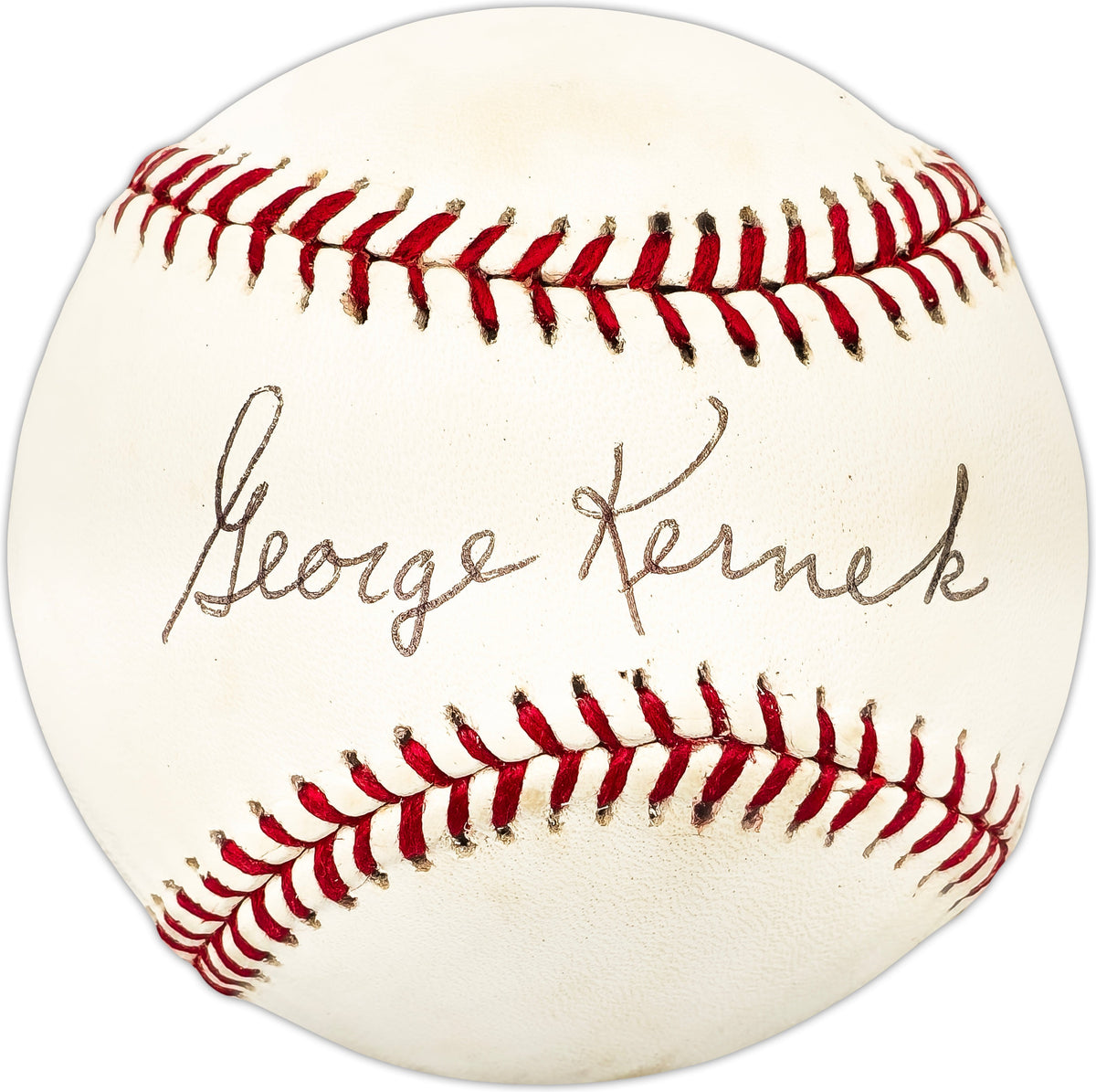 George Kernek Autographed Official NL Baseball St. Louis Cardinals