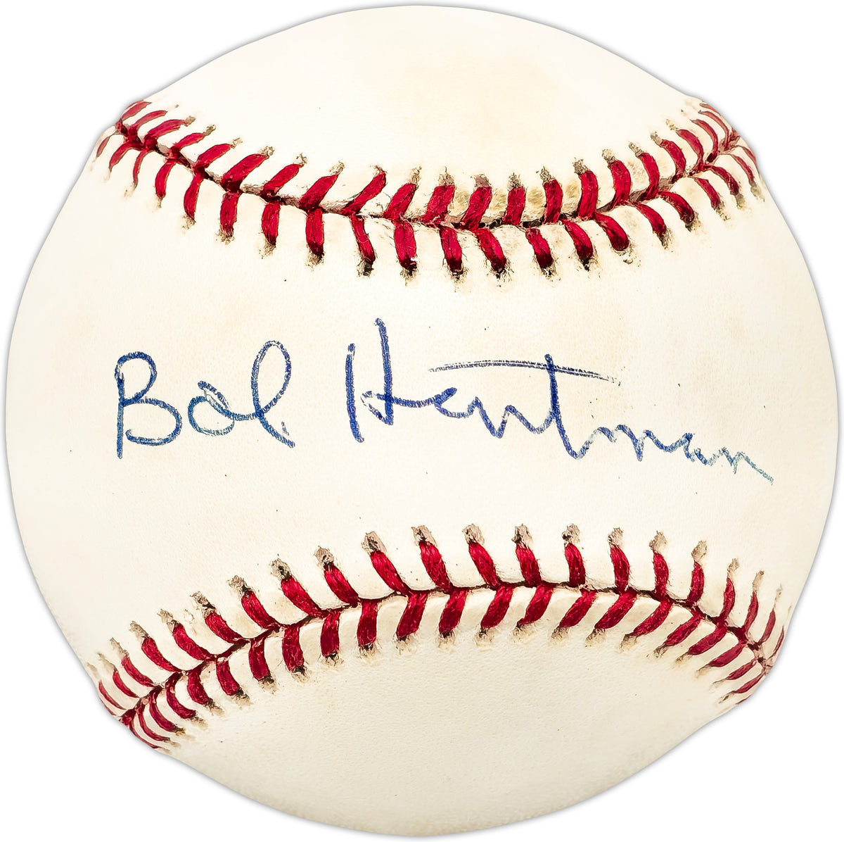 Bob Hartman Autographed Official NL Baseball Milwaukee Braves