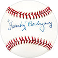 Frenchy Bordagaray Autographed Official NL Baseball Brooklyn Dodgers