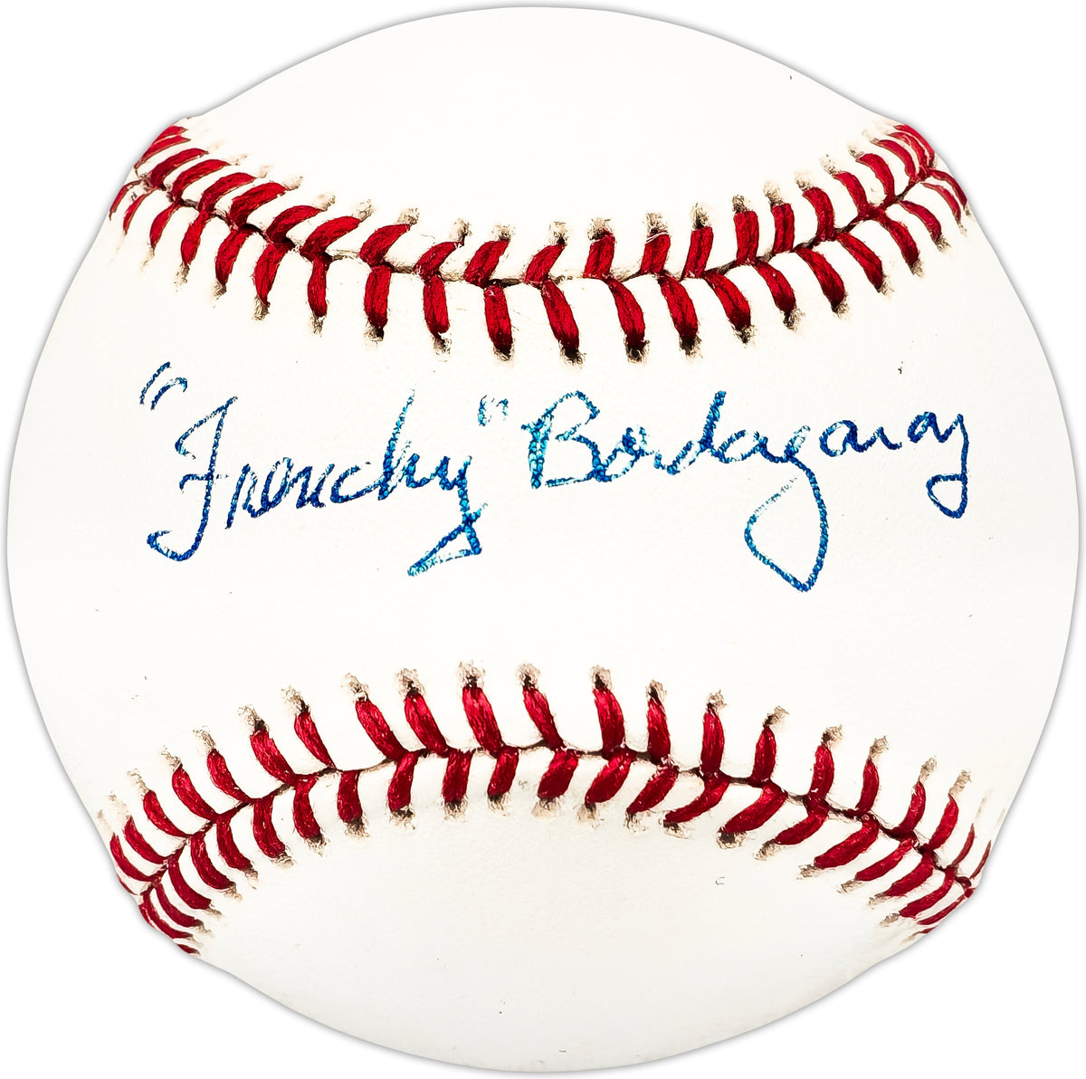 Frenchy Bordagaray Autographed Official NL Baseball Brooklyn Dodgers