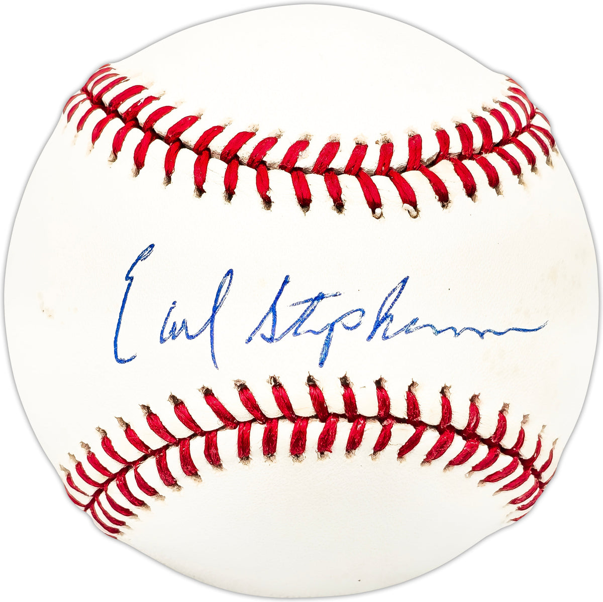 Earl Stephenson Autographed Official NL Baseball Baltimore Orioles, Chicago Cubs