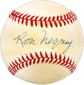 Ron Negray Autographed Official NL Baseball Brooklyn Dodgers