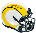 Aaron Donald Autographed Los Angeles Rams Lunar Eclipse White Speed Mini Helmet Beckett BAS Witness