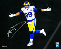 Aaron Donald Autographed 16x20 Photo Los Angeles Rams Super Bowl LVI 56 Spotlight Beckett BAS Witness