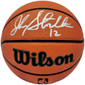 John Stockton Autographed Authentic Series Indoor/Outdoor IO Basketball Utah Jazz Beckett BAS Witness