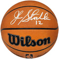 John Stockton Autographed Official Game Ball Genuine Leather Basketball Utah Jazz Beckett BAS Witness