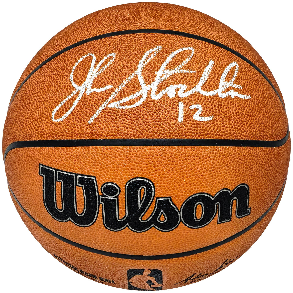 John Stockton Autographed Official Game Ball Genuine Leather Basketball Utah Jazz Beckett BAS Witness