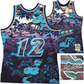 Utah Jazz John Stockton Autographed Purple Authentic Mitchell & Ness 1996-97 Hardwood Classic Swingman Asian Heritage 5.0 Jersey Size L Beckett BAS Witness
