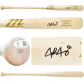 Josh Jung Autographed Blonde Marucci Player Model Baseball Bat Texas Rangers Beckett BAS Witness