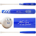 Marcus Semien Autographed Blue & White Marucci Player Model Baseball Bat Texas Rangers "23 WS Champs" Beckett BAS Witness