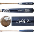Josh Jung Autographed Navy & Grey Marucci Player Model Baseball Bat Texas Rangers Beckett BAS Witness