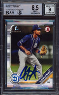 CJ Abrams Autographed 2019 Bowman Draft Rookie Card #BD85 San Diego Padres BGS 8.5 Auto Grade Mint 9 Beckett BAS #15468790
