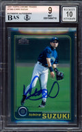 Ichiro Suzuki Autographed 2001 Topps Chrome Traded Rookie Card #T266 Seattle Mariners BGS 9 Auto Grade Gem Mint 10 Beckett BAS #15464716