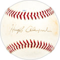 Hugh Alexander Autographed Official Rawlings Baseball Cleveland Indians Beckett BAS QR #BM25169