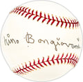 Nino Bongiovanni Autographed Official NL Baseball Cincinnati Reds Beckett BAS QR #BM25514