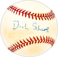 Dick Schaap Autographed Official NL Baseball Sportswriter Broadcaster Beckett BAS QR #BM25533