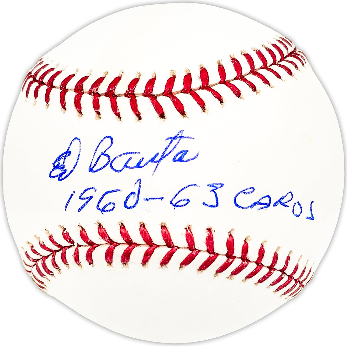 Ed Bauta Autographed Official MLB Baseball St. Louis Cardinals "1960-63 Cards" Beckett BAS QR #BM25544