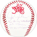 Chris Chambliss Autographed Official 1978 World Series Logo MLB Baseball New York Yankees "76 ALCS Walkoff HR 10/14/76 77-78 WS Champs" Beckett BAS QR #BM25614