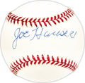 Joe Hauser Autographed Official League Baseball Baltimore Orioles, Oakland A's Beckett BAS QR #BM25691