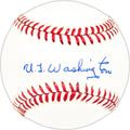 U.L. Washington Autographed Official AL Baseball Kansas City Royals Beckett BAS QR #BM25701