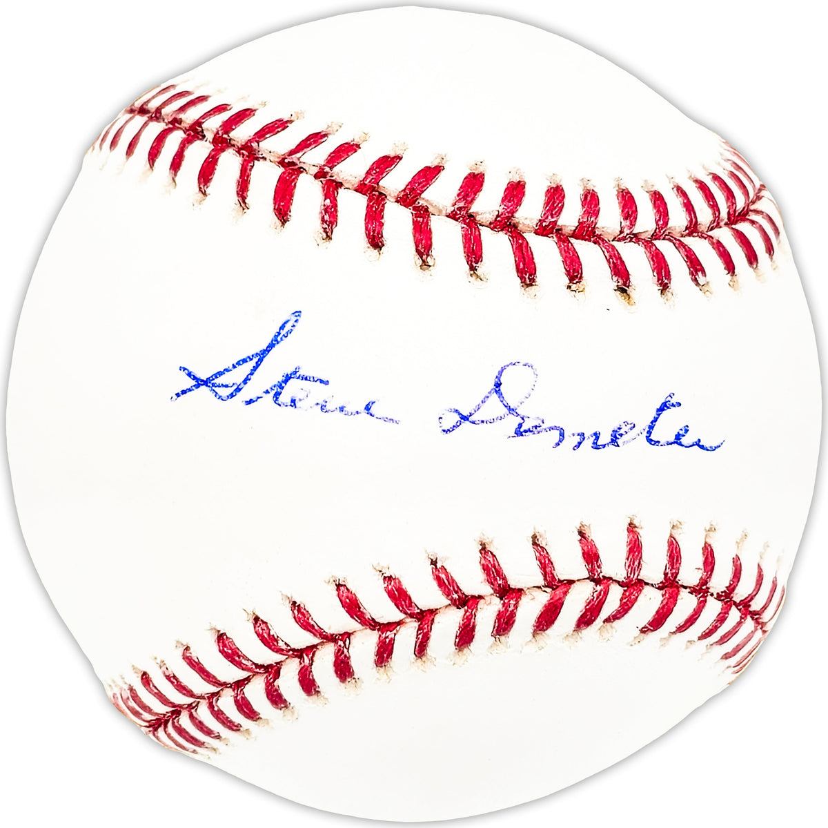 Steve Demeter Autographed Official MLB Baseball Detroit Tigers, Cleveland Indians Beckett BAS QR #BM25783