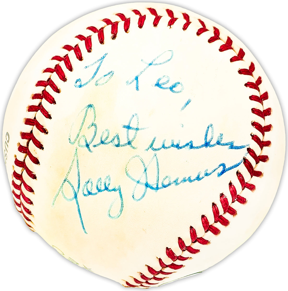 Solly Hemus Autographed Official Feeney NL Baseball St. Louis Cardinals "To Leo" Beckett BAS QR #BM25434