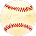 Ed Eddie Watt Autographed Official AL Baseball Baltimore Orioles Beckett BAS QR #BM25447