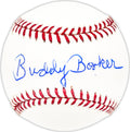 Buddy Booker Autographed Official MLB Baseball Cleveland Indians, Chicago White Sox Beckett BAS QR #BM25014