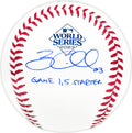 Zac Gallen Autographed Official 2023 World Series Logo MLB Baseball Arizona Diamondbacks "Game 1, 5 Starter" Beckett BAS Witness