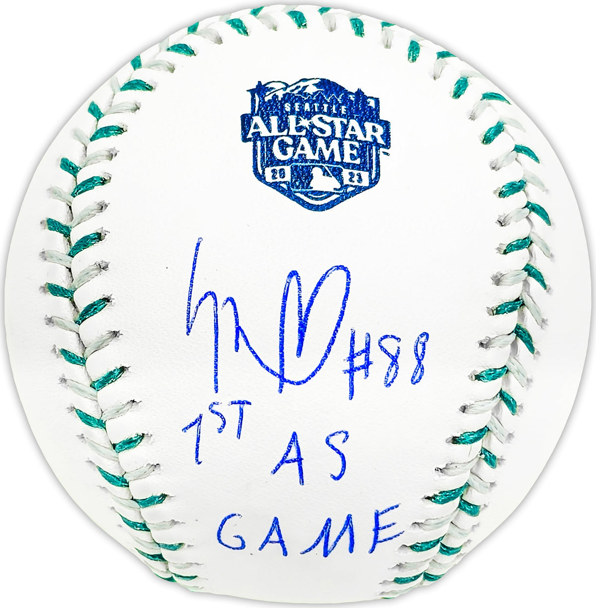 Luis Robert Jr. Autographed Official 2023 All Star Game Logo MLB Game Baseball Chicago White Sox "1st AS Game" Beckett BAS Witness