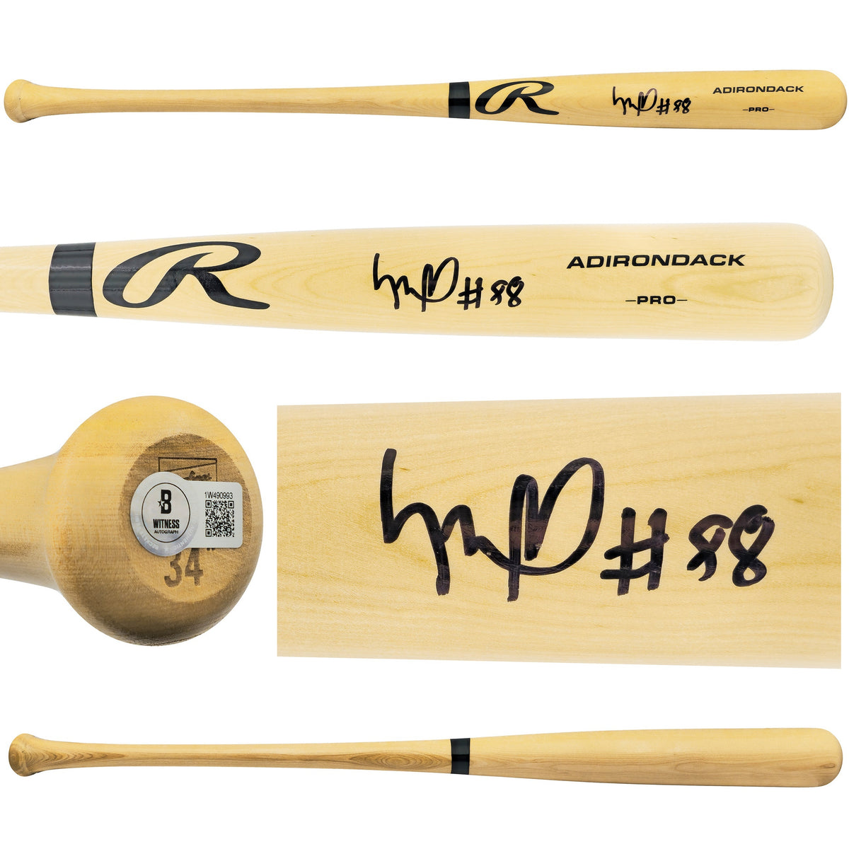 Luis Robert Jr. Autographed Blonde Rawlings Adirondack Baseball Bat Chicago White Sox Beckett BAS Witness