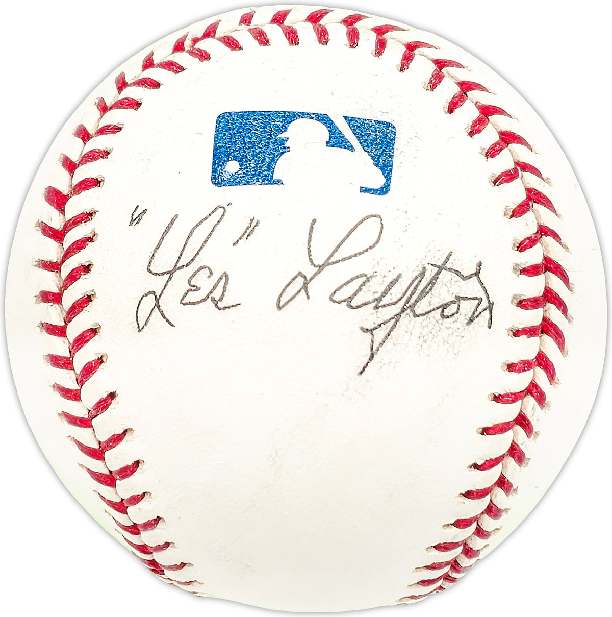 Les Layton Autographed Official MLB Baseball New York Giants