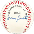 Warren Brusstar Autographed Official NL Baseball Philadelphia Phillies, Chicago Cubs Signed Twice