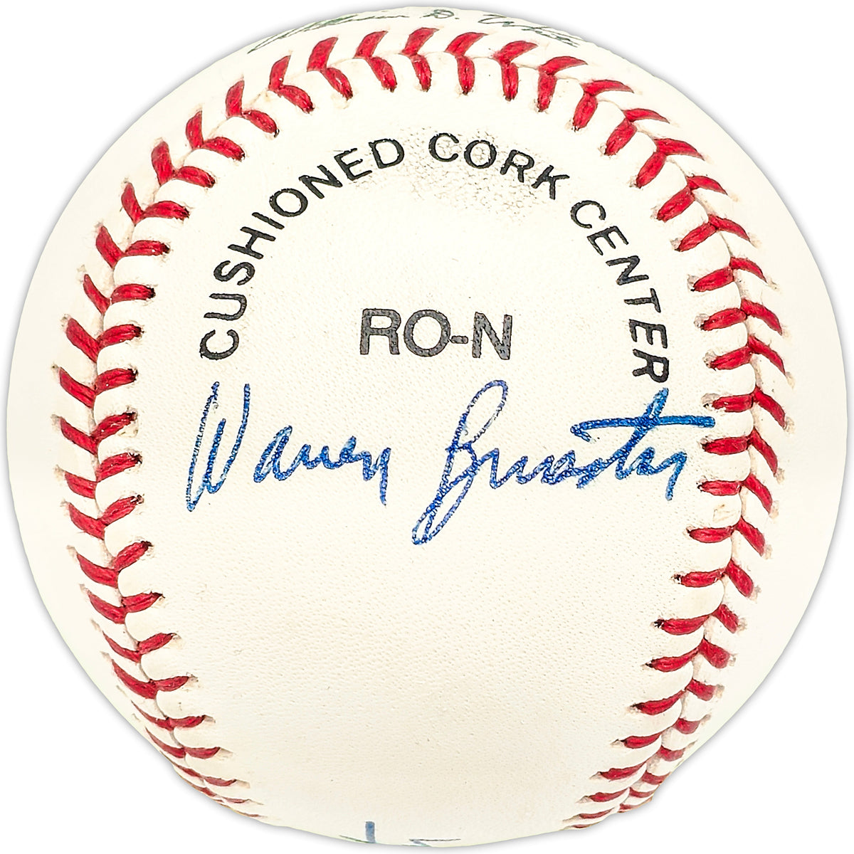 Warren Brusstar Autographed Official NL Baseball Philadelphia Phillies, Chicago Cubs Signed Twice